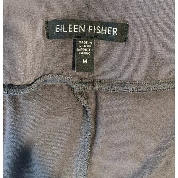 Eileen Fisher Soft Stretch Casual Pull On Pants Pockets Medium Gray - Picture 9 of 10